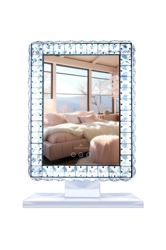 Impressions Vanity Bling Collection RGB Vanity Mirror for Desk, App Controlled with Removable Base