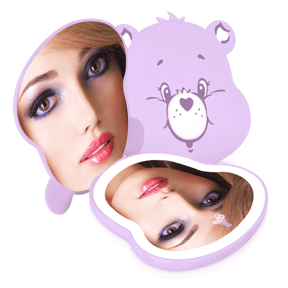 Impressions Vanity Care Bears Share Bear Beary Cute Lighted Compact Mirror with 3X Magnification