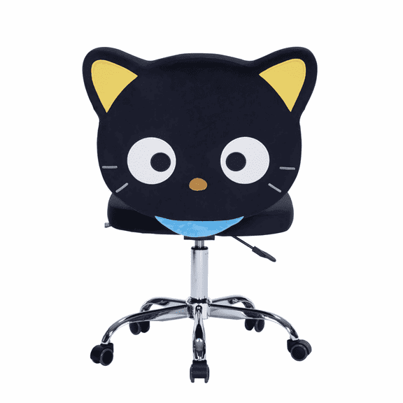 Impressions Vanity Chococat 360 Degree Swivel Vanity Chair with Adjustable Seat and 5 Rolling Wheels