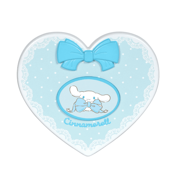 Impressions Vanity Cinnamoroll Lovely Ribbon LED Heart Compact Mirror with 3x Top Magnified Mirror