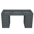 thumbnail image 1 of Impressions Vanity Company SlayStation Pro 2.0 Desk Table Set, Black, 1 of 4