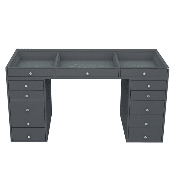 Impressions Vanity Company SlayStation Pro 2.0 Desk Table Set, Black