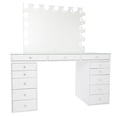 thumbnail image 1 of Impressions Vanity Desk, Slaystaion Pro 2.0 Makeup Vanity Table with 5 Drawer Units Bundle and Makeup Storage, Large Makeup Vanity Dressing Table and Makeup Vanity Mirror with Lights Bundle, 1 of 16