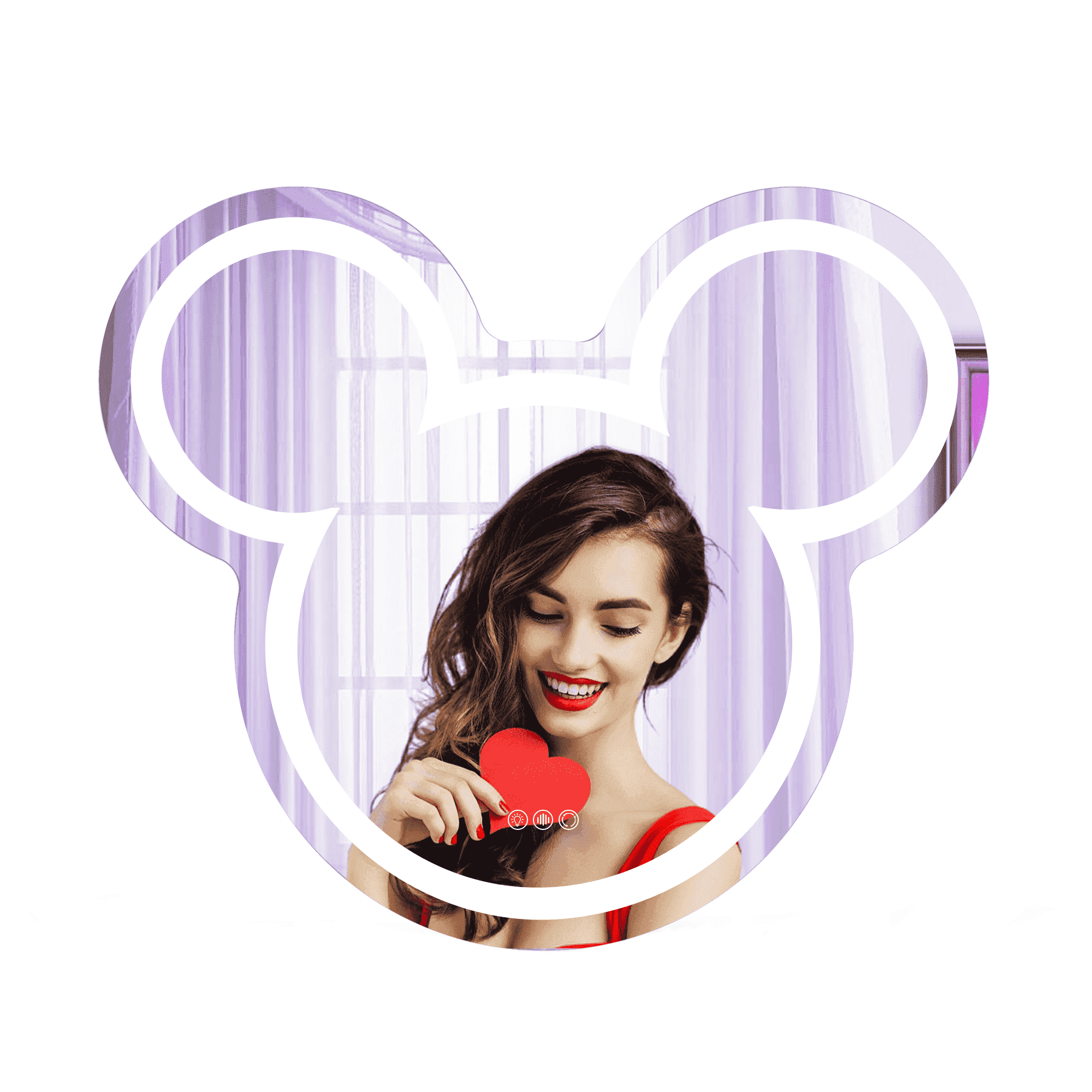 Impressions Vanity Mickey Mouse LED Wall Mirror, Touch Impressions Vanity Mickey Mouse LED Wall Mirror, Touch