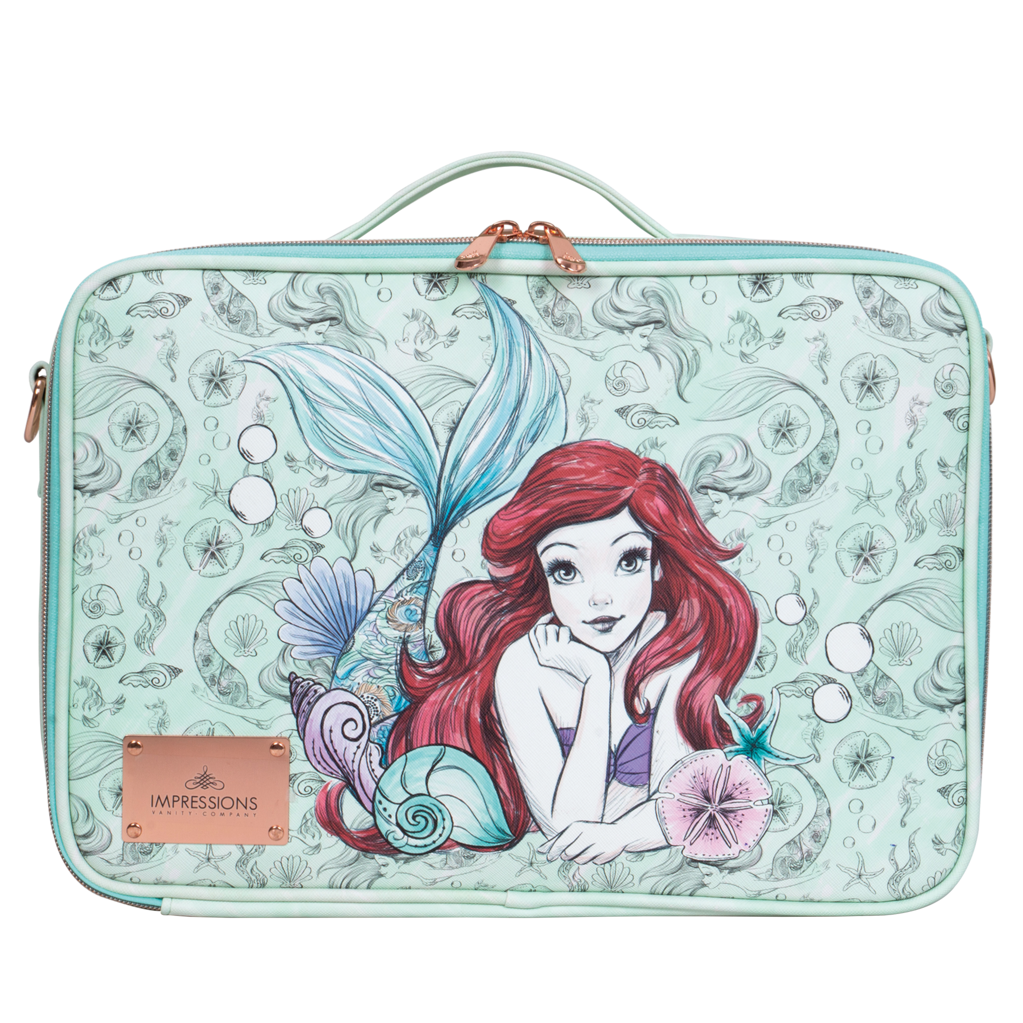 Trousse à Maquillage Princesses Ariel - PVC Rigide 24x14cm - Idée Cadeau Fille