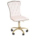 thumbnail image 1 of Impressions Vanity Elise Tufted Chair with Velvet Armless Cushion Seat (Pink Crushed), 1 of 13