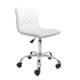 thumbnail image 1 of Impressions Vanity Eliza Diamond Quilted Swivel Vanity Chair with Adjustable Height (White), 1 of 5