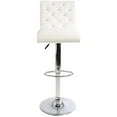 thumbnail image 1 of Impressions Vanity Elizabeth Crystal Tufted Vanity Stool with Adjustable Height (White), 1 of 8