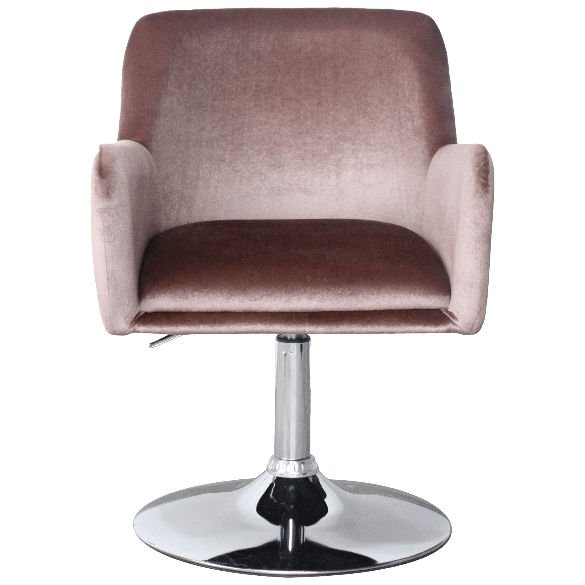 Impressions Vanity Fiona Side Pleated Makeup Vanity Chair with 360 Degree Swivel, Perfect for Office or Work (Pink Velvet)