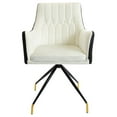 thumbnail image 1 of Impressions Vanity Genesis Vanity Chair with 360 Degrees Swivel Seat with Slim Black Legs (Tuxedo), 1 of 6