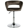 thumbnail image 1 of Impressions Vanity Giselle Contemporary Swivel Vanity Chair, Makeup Vanity Desk Chair (Soot Velvet), 1 of 12