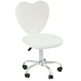 thumbnail image 1 of Impressions Vanity Heart 360 Degrees Swivel Vanity Chair with Adjustable Height (White), 1 of 8