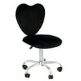 thumbnail image 1 of Impressions Vanity Heart 360 Degrees Vanity Chair with Adjustable Height, Armless Swivel (Black), 1 of 6