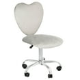 thumbnail image 1 of Impressions Vanity Heart 360 Degree Swivel Vanity Chair with Adjustable Seat Height (Cool Gray), 1 of 8
