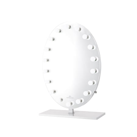 Impressions Vanity Heiress Pro LED Makeup Mirror, Tabletop Lighted Vanity Mirrors, Rectangle Base (Silver)