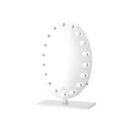 مرآة مكياج LED من Impressions Vanity Heiress Pro، مرايا زينة مضاءة على سطح الطاولة، قاعدة مستطيلة باللون الفضي