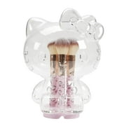Impressions Vanity Hello Kitty 6 Pcs Super Soft Makeup Brush Set with Clear Cloche (Pink)
