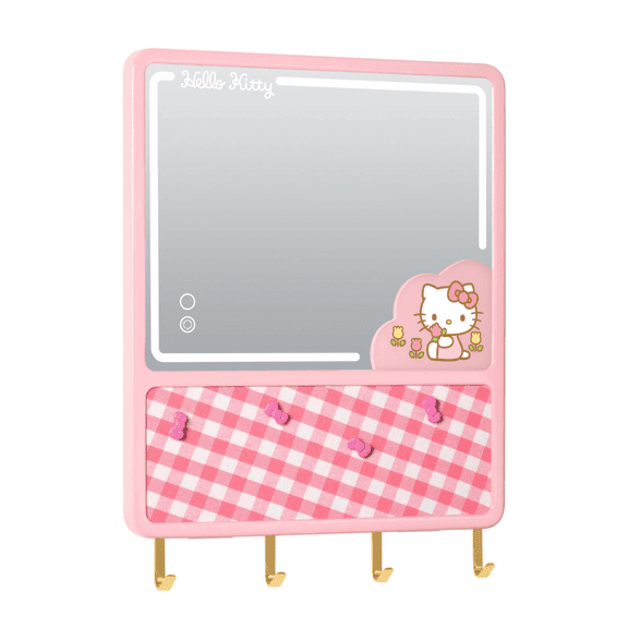 Impressions Vanity Hello Kitty Blossom LED Vanity Pinboard with Hello Kitty Artwork, Touch Sensor