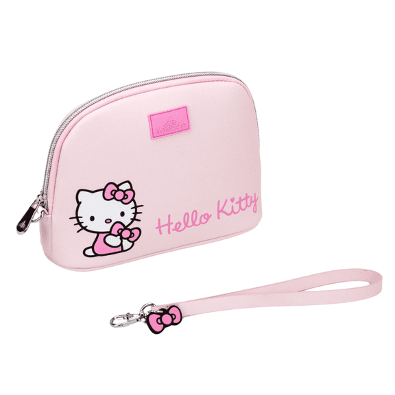 Impressions Vanity Hello Kitty Bowtastic Arch Makeup Bag with Artwork and Inner Slip Pocket