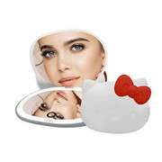 Impressions Vanity Hello Kitty Compact Mirror, Lighted Makeup Mirror with Touch Sensor (White)