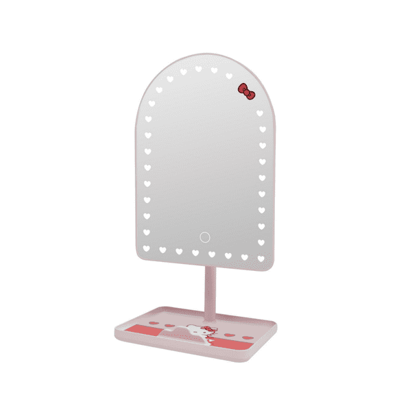 Impressions Vanity Hello Kitty Hearts Arch LED Tabletop Makeup Mirror with Phone Stand Base