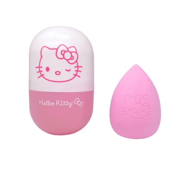 Impressions Vanity Hello Kitty Makeup Sponge Case and Blending Sponge Set Beauty Blender (Pink)