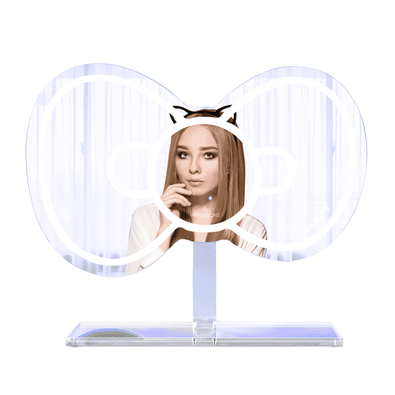 Impressions Vanity Hello Kitty RGB Bow Wall Mirror W/ Detachable Base