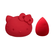 Impressions Vanity Hello Kitty Silicone Makeup Sponge Case and Blending Sponge Set Beauty Blender (Red)