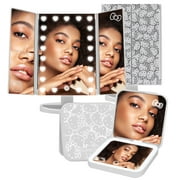 Impressions Vanity Hello Kitty Supercut Trifold Compact Makeup Mirror Bundle, Magnifying (White)