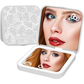 Impressions Vanity Hello Kitty Supercute Compact Mirror with Lights and 2X Magnification (White)