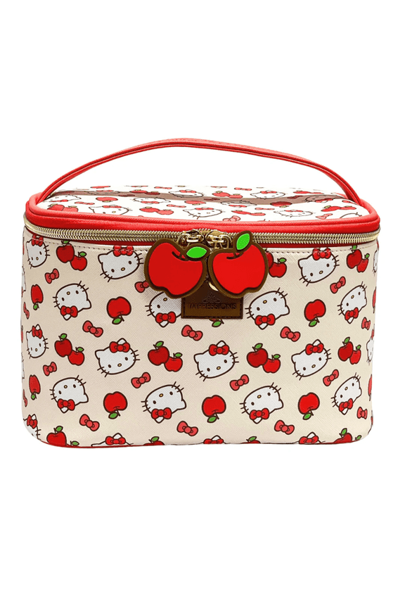 Impressions Vanity Hello Kitty Travel Beauty Tote Bag with Inner Zipper Pouch and 4 Brush Slots