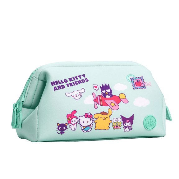 Impressions Vanity Hello Kitty and Friends Vacay Cosmetic Pouch with Inner Pocket and Faux Leather