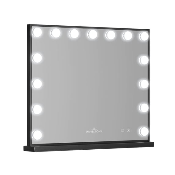 Impressions Vanity Hollywood Aurora Tri tone Vanity Mirror with Lights Dimmer Switch (Black)