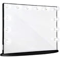 thumbnail image 1 of Impressions Vanity Hollywood Glow Lite Plus LED Makeup Mirror, Vanity Mirror for Desk (Pro Black), 1 of 5