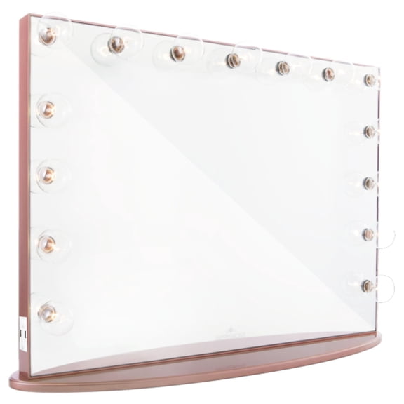 Impressions Vanity Hollywood Glow Pro LED Makeup Mirror, Tabletop Wall Mount Lighted Vanity Mirrors (Rose Gold)