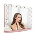 thumbnail image 1 of Impressions Vanity Hollywood Glow Pro LED Makeup Mirror, Tabletop Wall Mount Lighted Vanity Mirrors with Detachable Base (Light Pink), 1 of 9