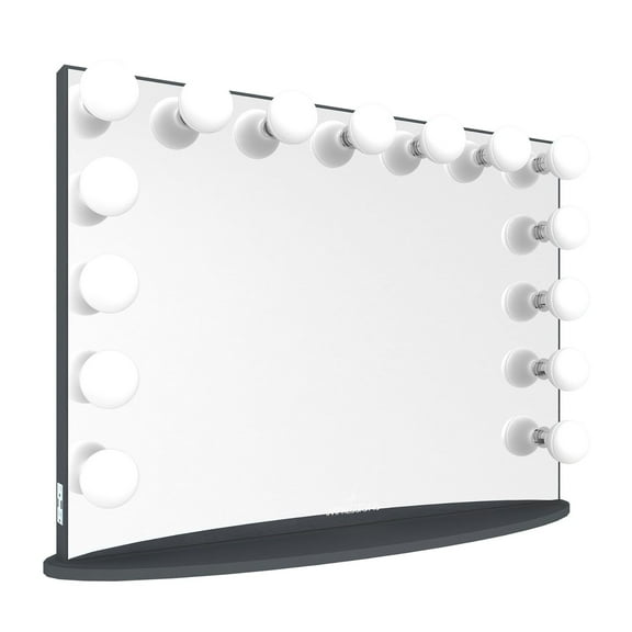 Impressions Vanity Hollywood Glow Pro LED Makeup Mirror, Tabletop Wall Mounted Mirrors (Pro Black)
