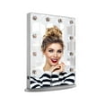 thumbnail image 1 of Impressions Vanity Hollywood Glow Vanity Mirror with Lights and Standing Base (Shimmery Silver), 1 of 11