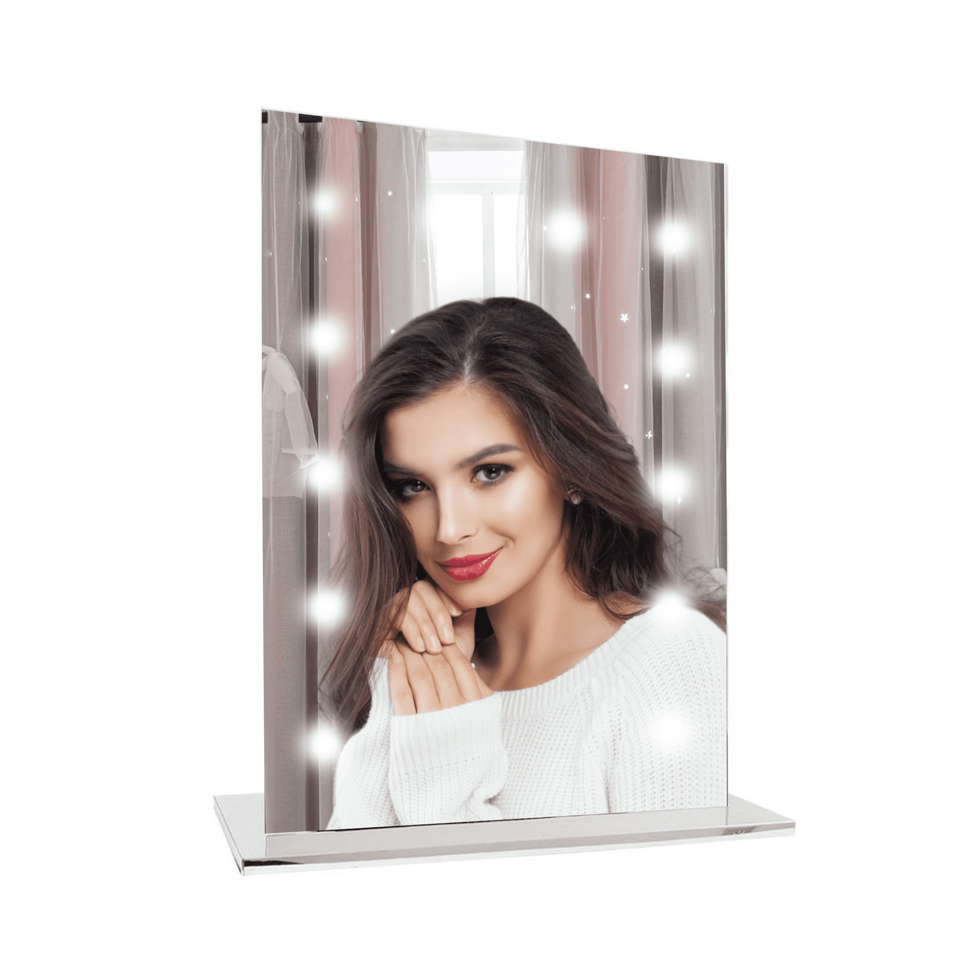 Impressions Vanity Hollywood Mirage II Vanity Desk Mirror with Lights, Wall Mounting Makeup Mirror