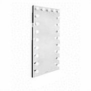 Impressions Vanity Hollywood Premiere Full Length Lighted Vanity Mirror with Dimmer Switch Black