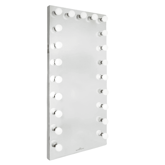 Impressions Vanity Hollywood Premiere Full Length Lighted Vanity Mirror with Dimmer Switch (Silver)
