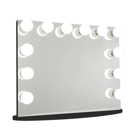 Impressions Vanity Hollywood Premiere Plus Vanity Mirror with Lights and 3X Magnification (Black)