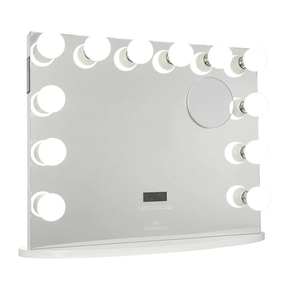 Impressions Vanity Hollywood Premiere Plus Vanity Mirror with Lights and 3X Magnification (Black)