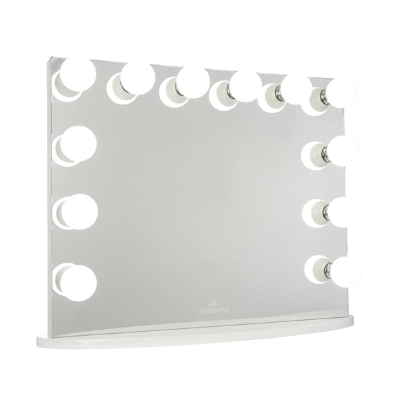Impressions Vanity Hollywood Premiere Plus Vanity Mirror with Lights and 3X Magnification (White)