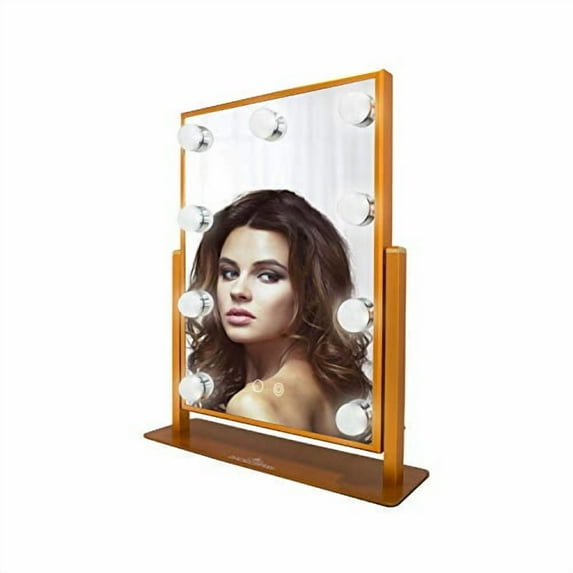 Impressions Vanity Hollywood Touch Duotone LED Makeup Mirror, Vanity Mirror with Stand Base (Gold)