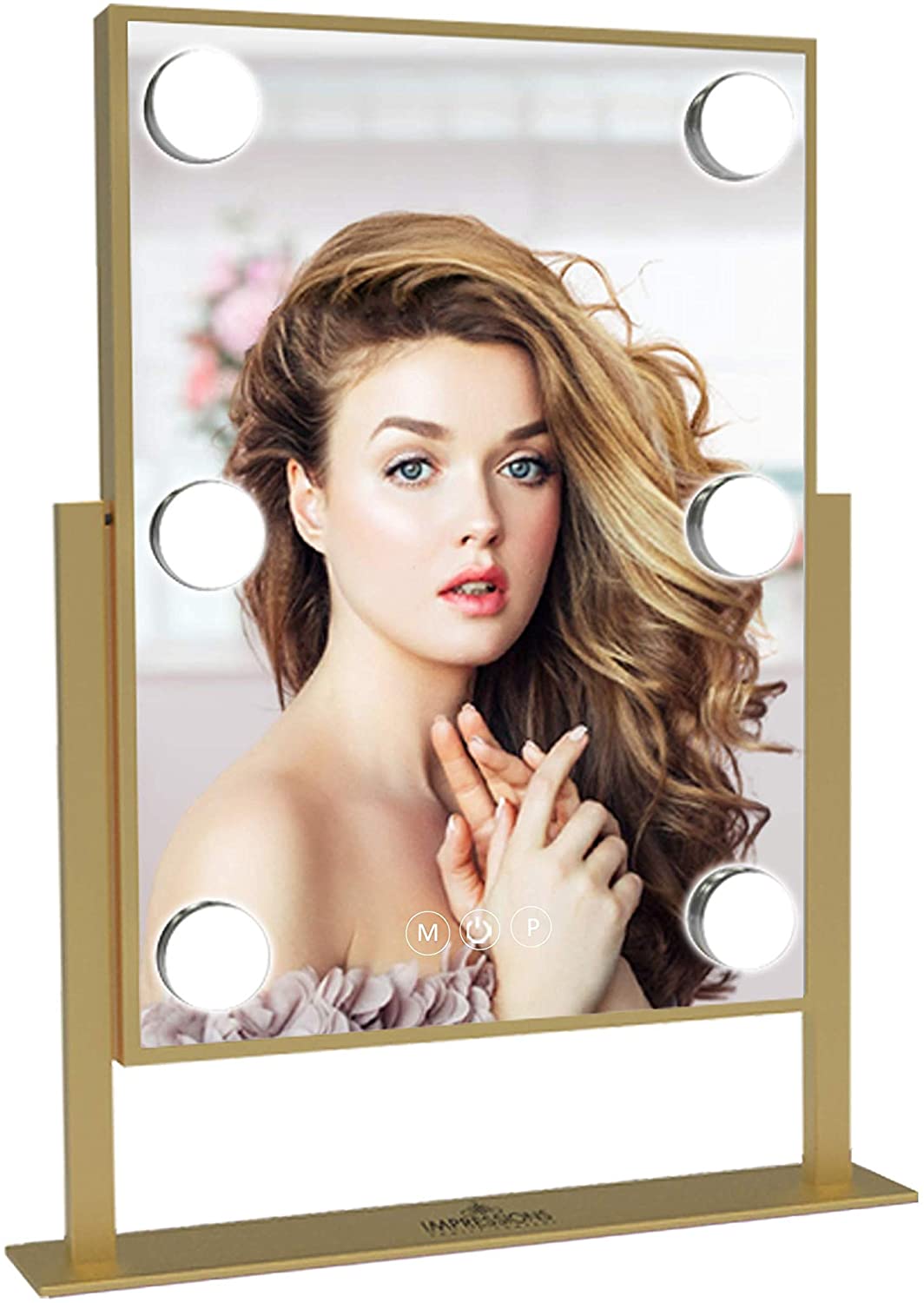 Impressions Vanity Hollywood Tri Tone LED Makeup Mirror, Tabletop