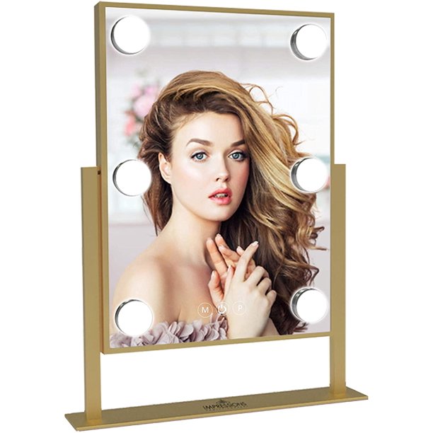 Impressions Vanity Hollywood Tri Tone LED Makeup Mirror, Tabletop