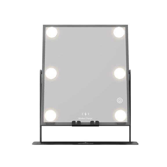 Impressions Vanity Hollywood Tri Tone LED Makeup Mirror with 360 Degree Tilt (Black)