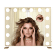 thumbnail image 1 of Impressions Vanity Hollywood Tri-Tone Plus LED Makeup Mirror, Wall Mounted (Champagne Gold), 1 of 12