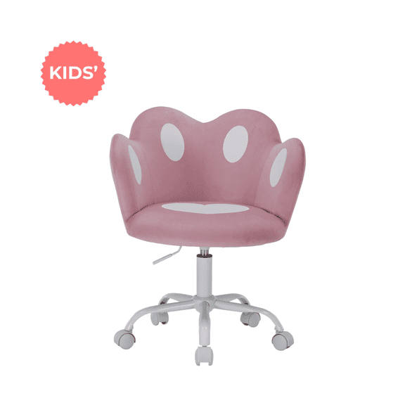 Impressions Vanity Kids Kiki Swivel Vanity Chair with Smooth Velvet Finish, and 360 Degree Rotation